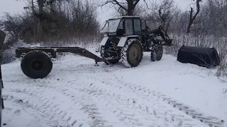 Саморобний одноосний тракторний прицеп на 5 тон. Вісь( балка) 2птс9vs 2птс6. Порівняння. 8 серія