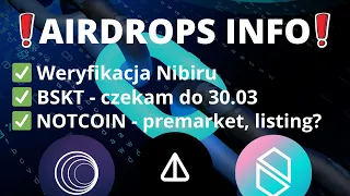 Weryfikacja do airdropa Nibiru, Wen exchange - aktualizacja, Notcoin - premarket - listing?