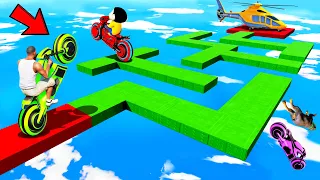 SHINCHAN AND FRANKLIN TRIED THE PUZZLE MAZE PATH CHALLENGE IN GTA 5