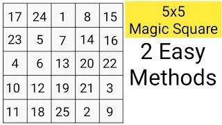 5 By 5 Magic Square | 5x5 magic Square | magic square 5x5 | magic square