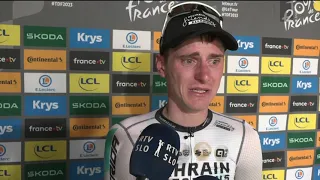 Matej Mohorič's emotional interviews (in Slovenian) after stage win in TdF 2023