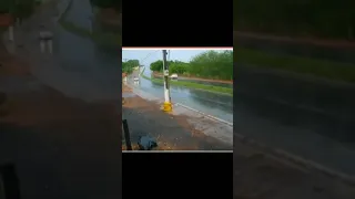 Car Accident with  Electricity Pole