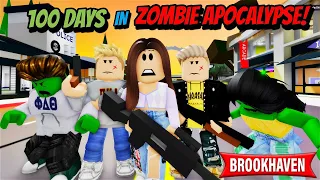 100 DAYS IN ZOMBIE APOCALYPSE...!!! || Brookhaven Movie (VOICED) || ROBLOX || CoxoSparkle