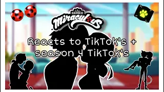 || Miraculous reacts to TikTok’s + season 4 TikTok’s || part 1 || first video ||