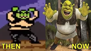 Evolution Then Now of Shrek Games