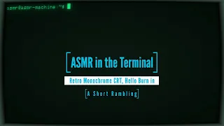 [ASMR] In the Terminal - Retro CRT style rambling with Vim and C++ [No Talking] [Typing Sounds]