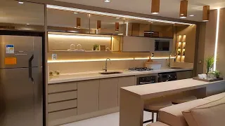 100 Modular Kitchen Designs 2024 Modern Kitchen Cabinet Colours| Home Interior Design Ideas P12