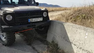 Jeep climbs a wall!