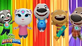 Talking Tom Hero Dash -- Discover all the heroes -- NEW TALKING ULTRAHERO  --ALL BOSSES  SUPERWORLD