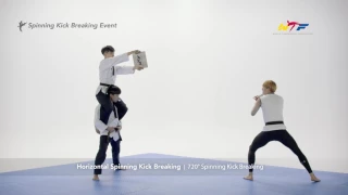 Horizontal Spinning Kick Breaking - 720° Spinning Kick Breaking
