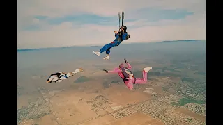 Skydiving AFF jumps 1, 2 and 3