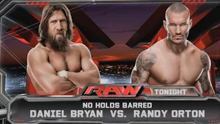 2013 June 24 - WWE RAW - Daniel Bryan vs. Randy Orton - Street Fight - WWE 2K15