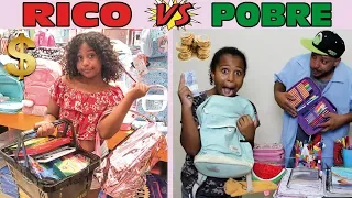 RICO VS POBRE COMPRANDO MATERIAL ESCOLAR 2019 | MARYANE ALMEIDA