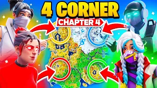 Fortnite, But We Start at 4 Corners of the Map!