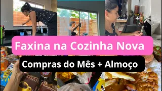 Faxina na cozinha nova, Compras do mês e almoço delícia