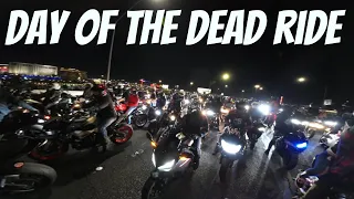 BIG Motorcycle Group Ride In Vegas GONE WILD | Day Of The Dead Ride 2022