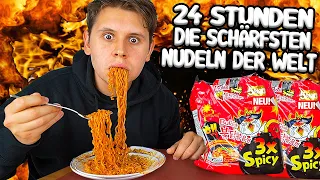 Ich HABE 24 STUNDEN DIE *NEUEN* SCHÄRFSTEN NUDELN DER WELT GEGESSEN🥵🔥(ES BRENNT!!)