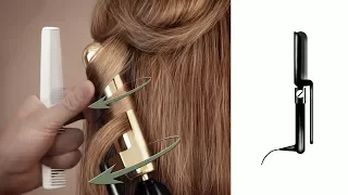 Hair Tutorial. Creating waves with a curling iron. Glossy Waves