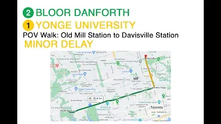 TTC POV Walk: Old Mill Station to Davisville Station via Bloor Yonge Station (4K 60FPS)