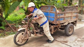 Restoration Old Construction Material Transport Truck // Restore and Repair Abandoned Tricycle Truck