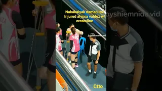 nakakaiyak! injured alyssa valdez niyakap ng kanyang teammates! #alyssavaldez #jemagalanza #shorts