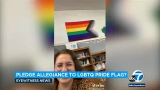 OC teacher's video suggests students pledge allegiance to pride flag, school district investigating