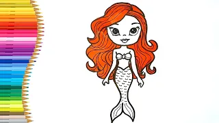 How to Draw Mermaid easy step by step#art #drawing #colouring