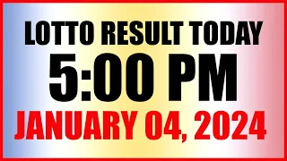 Lotto Result Today 5pm January 4, 2024 Swertres Ez2 Pcso