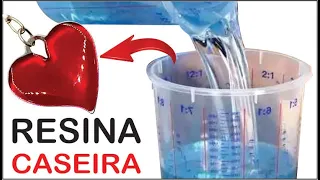 COMO FAZER RESINA CASEIRA | resina caseira vidro líquido como fazer vidro líquido pintura EM RESINA