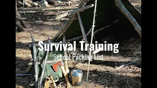 Survival Training - My Packing List Layout for the Upcoming Course and Practice!