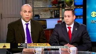 CBS This Morning - Cory Booker on saving neighbor from burning home