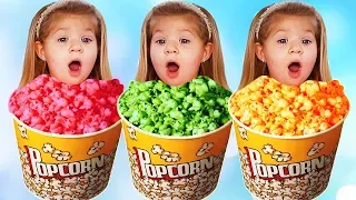 Little Diana Pretend Play Learn Colors with Popcorn
