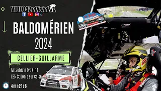 Rallye Baldomérien 2024 - camera embarquée Cellier-Guillarme Mitsubishi Evo X R4 par video42officiel