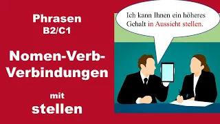 Besser sprechen im Beruf - Nomen-Verb-Verbindungen mit "stellen" (Deutsch B2/C1)