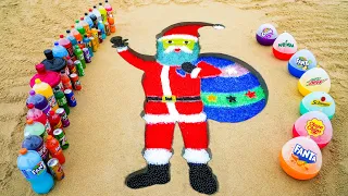 How to make Santa Claus with Orbeez, Coca Cola, Fanta, Mirinda, Mtn Dew vs Mentos & Popular Sodas