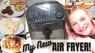 TRYING MY NEW AIR FRYER! MAKING FALAFEL, PIEROGIES AND MORE!