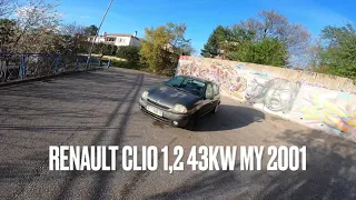 Renault Clio 1,2 43kW,2001 MY POV TEST DRIVE