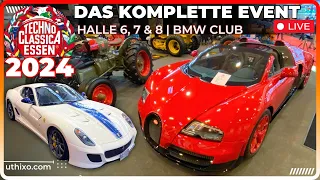 LIVE | 2024 Techno Classica | HALLE 6,7 & 8 KOMPLETT | BMW Club & Schmuckstücke #technoclassica