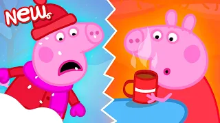 Peppa Pig HOT vs COLD Challenge With Candy | BRAND NEW Peppa Pig Tales | Kids TV And Stories