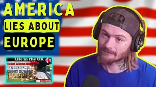 American Reacts to 6 LIES America Told Me about Europe || Life in the UK