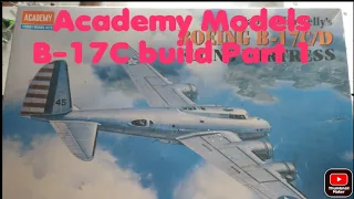 Academy 1/72 B-17 C/D model kit build part 1