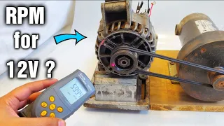 12V 64A Car Alternator Minimum RPM Test for 12V DC Output