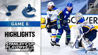 NHL Highlights | First Round, Gm6: Blues @ Canucks - Aug. 21, 2020