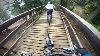The most famous Blue Trail in the Whistler Bike Park!