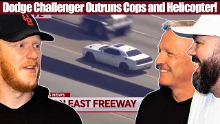 Dodge Challenger Hellcat Outruns Cops and Helicopter | OFFICE BLOKES REACT!!