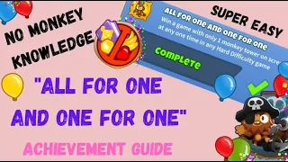 "All for One and One for One" - Easy Achievement Guide (NO MK)