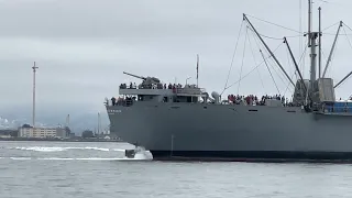 Liberty Ship SS JEREMIAH O'BRIEN. Cold, foggy, muggy Sunday. October 9, 2022. San Francisco, CA