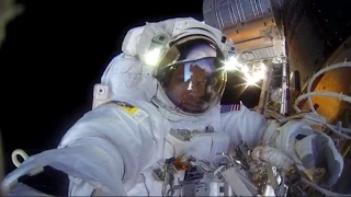 GoPro Cam On A Space Walk- Full Video Of Entire March 1 EVA