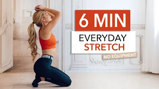 6 MIN EVERYDAY STRETCH - for stiff muscles, flexibility & after your workout I Pamela Reif