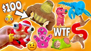 I BOUGHT THE WEIRDEST FIDGETS OFF THE INTERNET! 😱🤨*SO CREEPY* Giant Fidget Haul & Pop its